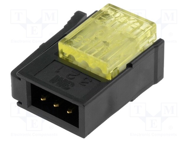 Wire-wire/PCB; plug; male; PIN: 3; 2mm; IDC; for cable; Mini-Clamp
