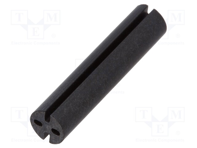 Spacer sleeve; LED; Øout: 5.1mm; ØLED: 5mm; L: 23mm; black; UL94V-0