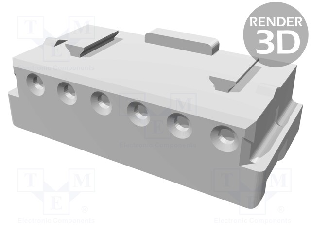 Plug; wire-board; female; 2mm; PIN: 6; w/o contacts; for cable