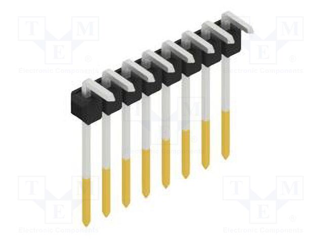 Connector: pin strips; pin header; male; PIN: 8; 2.54mm; THT; 1x8