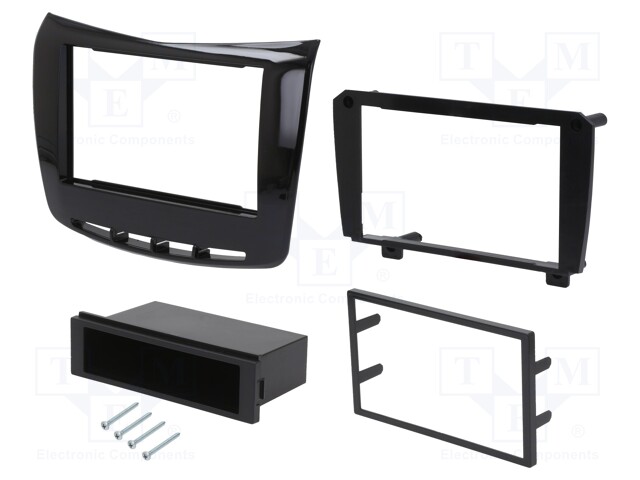 Radio mounting frame; Lancia; 1 DIN,2 DIN; black gloss