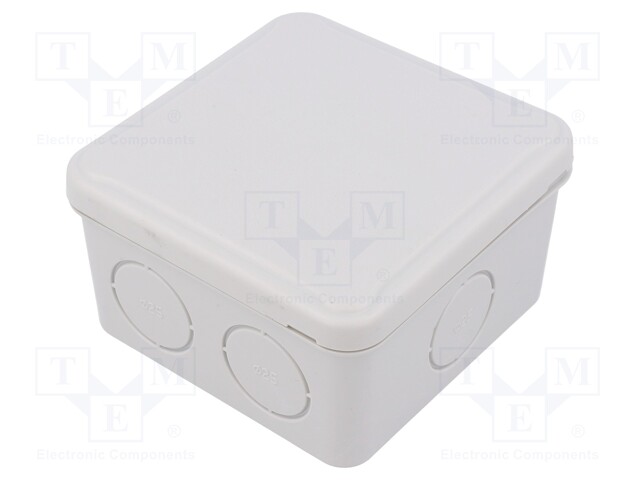 Enclosure: junction box; X: 88mm; Y: 88mm; Z: 52mm