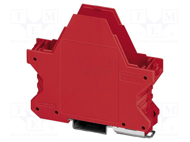Enclosure base; red; UL94V-0; ME 22,5; for DIN rail mounting