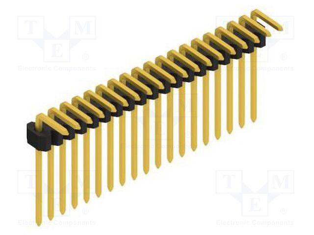 Connector: pin strips; pin header; male; PIN: 19; 1.27mm; THT; 1x19