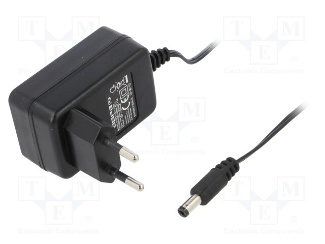 Power supply: switched-mode; 12VDC; 0.8A; Out: 5,5/2,1; 9.6W; 1.45m