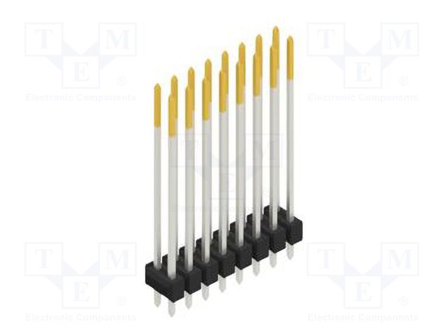 Connector: pin strips; pin header; male; PIN: 16; 2.54mm; THT; 2x8