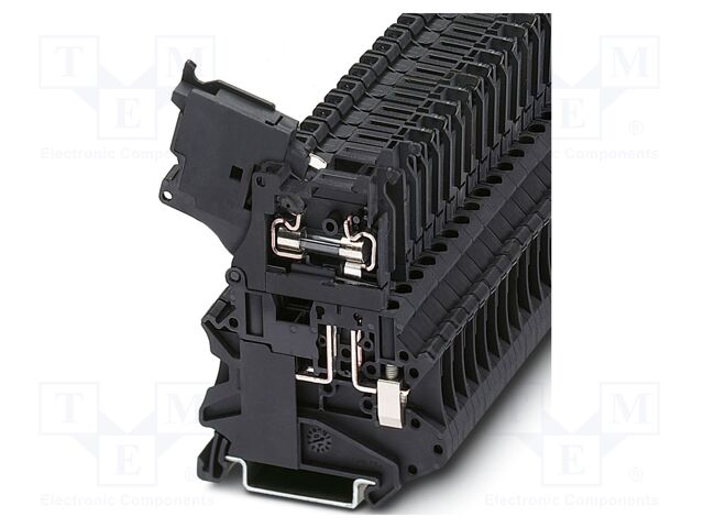 Splice terminal: rail; UT; 6.3A; 500V; screw terminal; PA; W: 6.2mm