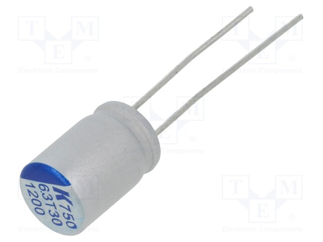 Polymer Aluminium Electrolytic Capacitor, 1200 µF, 6.3 V, Radial Leaded, A750 Series, 0.014 ohm