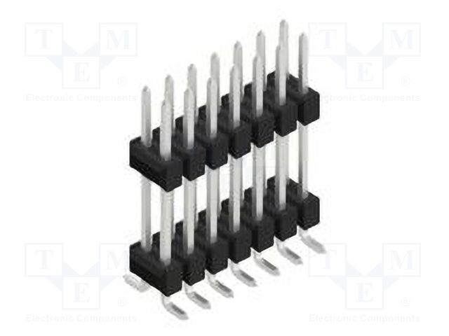 Connector: pin strips; pin header; male; PIN: 14; 2.54mm; SMT; 2x7
