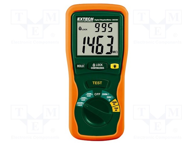 Insulation resistance meter; double LCD,with a backlit