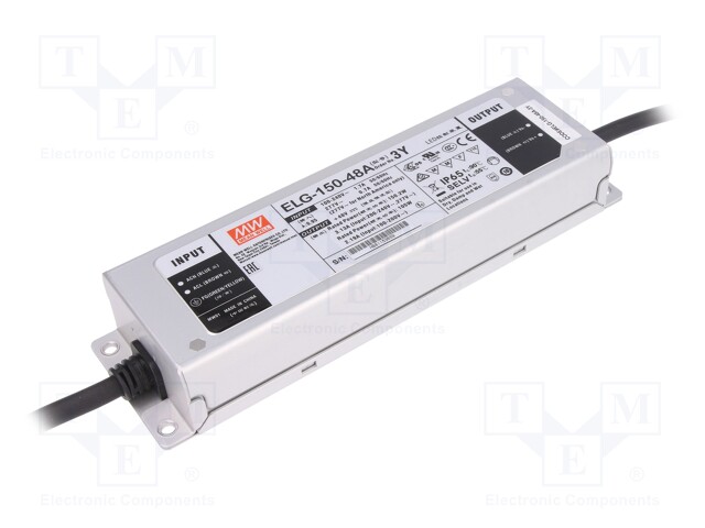 Power supply: switched-mode; LED; 150.2W; 48VDC; 43.2÷52.8VDC
