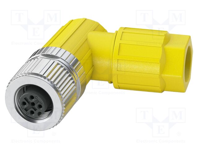 Connector: M12; plug; PIN: 5; 48V; angled; IP65; push-lock; A code; 4A