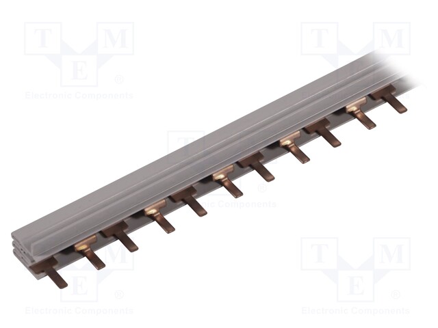 Busbar; 10mm2; Poles: 2; 690VAC; 690VDC; Inom: 63A; No.of mod: 29