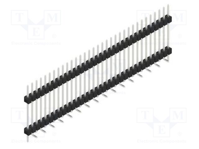 Connector: pin strips; pin header; male; PIN: 33; 2.54mm; SMT; 1x33