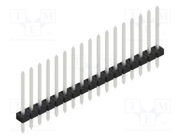 Connector: pin strips; pin header; male; PIN: 17; 2mm; THT; 1x17