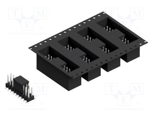 Connector: pin strips; pin header; male; PIN: 18; 2.54mm; SMT; 2x9