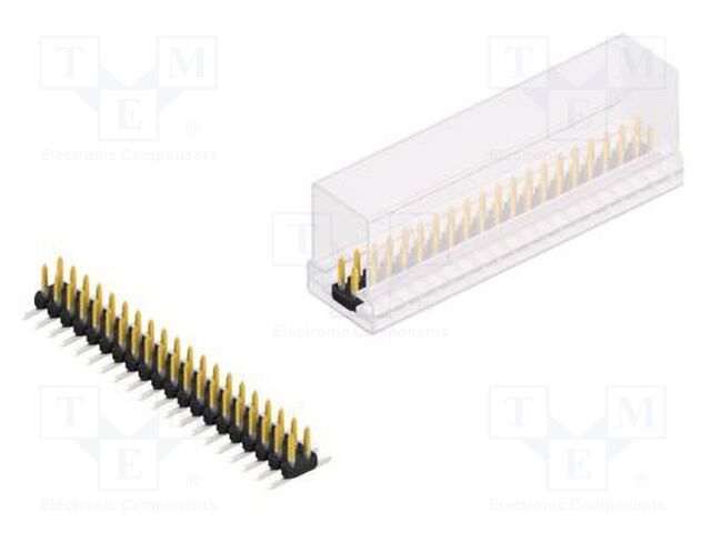 Connector: pin strips; pin header; male; PIN: 40; 2mm; SMT; 2x20