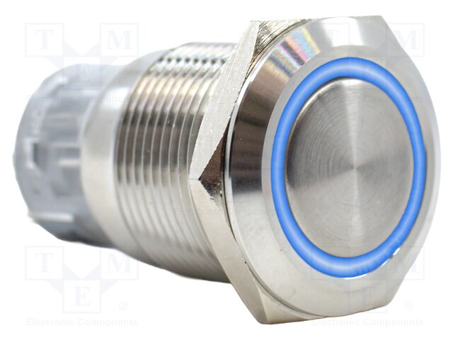 Switch: vandal resistant; Pos: 2; DPDT; 2A/24VDC; ON-ON; blue; IP65