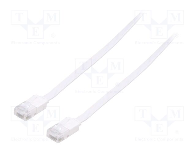 Patch cord; U/UTP; 5e; stranded; CCA; PVC; white; Len: 2m