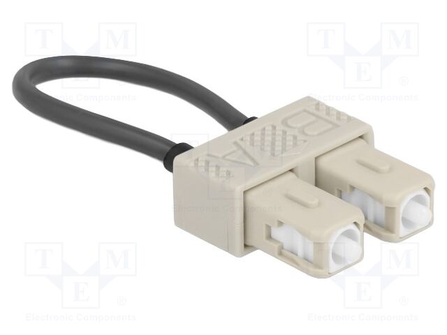 Adapter; OM2; SC/PC; 50/125um; beige; black; Øcable: 3mm; -20÷70°C