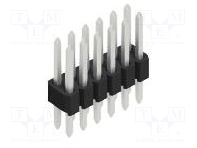 Connector: pin strips; pin header; male; PIN: 12; 1.27mm; THT; 2x6