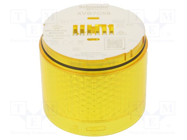 Module: light signaller; yellow; LED; 24VDC; 24VAC; IP66