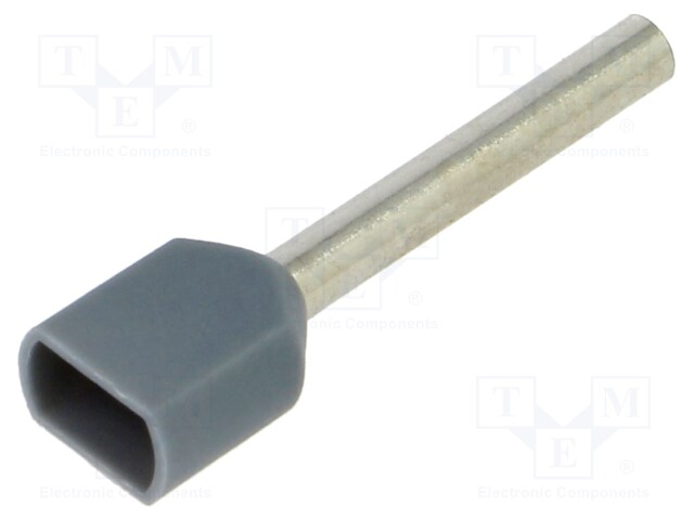 Tip: bootlace ferrule; insulated,double; copper; 0.75mm2; 14mm