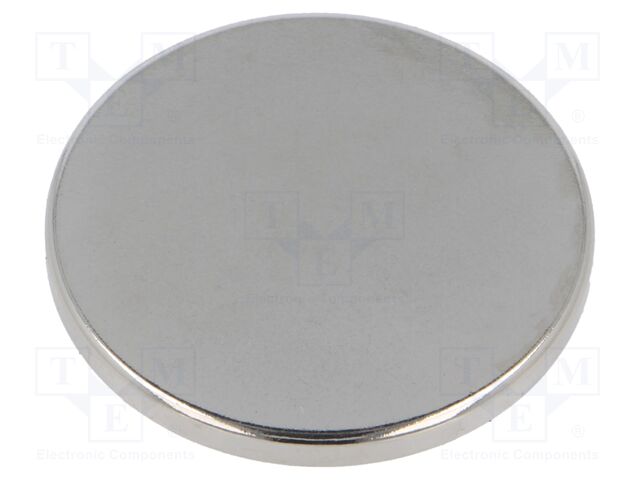 Magnet: permanent; neodymium; 54N; Ø: 32mm; H: 3mm