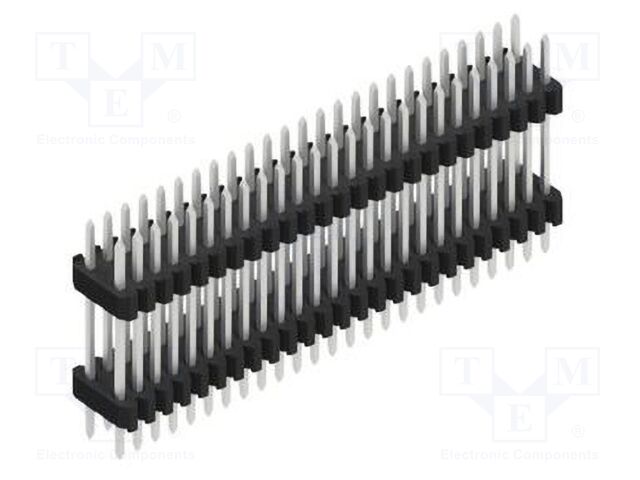 Connector: pin strips; pin header; male; PIN: 50; 1.27mm; THT; 2x25