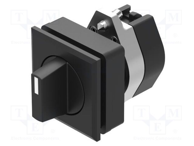 Switch: rotary; 30mm; black/silver; none; IP65; prominent; OptoHiT