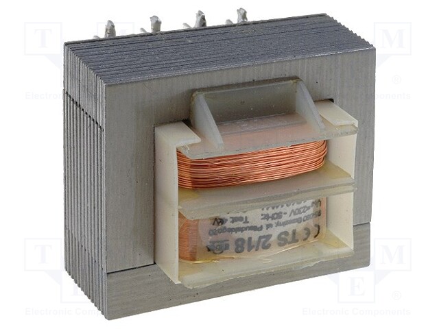 Transformer: mains; 2VA; 230VAC; 5.5V; 5.5V; 0.14A; 0.14A; IP00