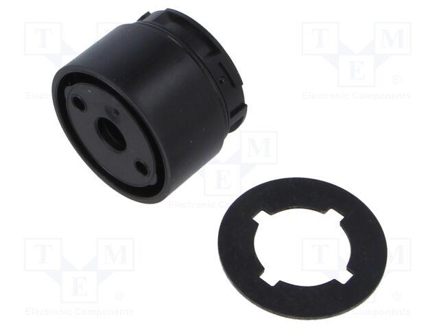 Signallers accessories: adapter to be screwed; black; -30÷60°C