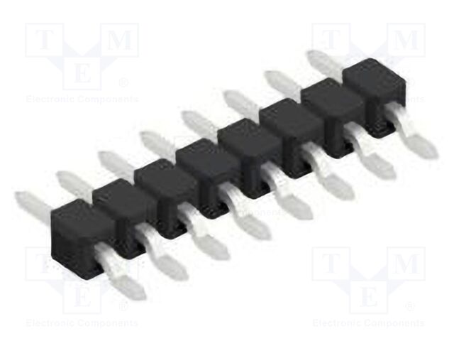 Connector: pin strips; pin header; male; PIN: 8; 2.54mm; SMT; 1x8