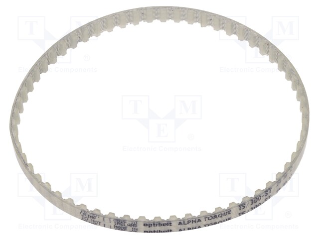 Timing belt; T5; W: 6mm; H: 2.2mm; Lw: 380mm; Tooth height: 1.2mm
