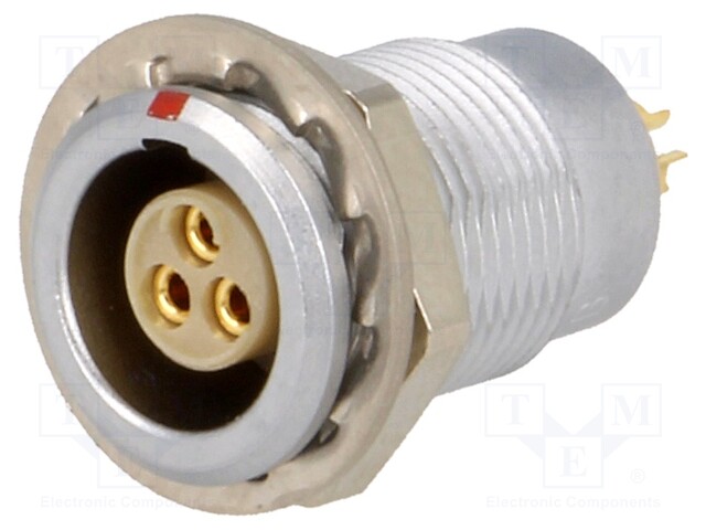 Connector: circular; Series: 0B; socket; female; soldering; PIN: 3