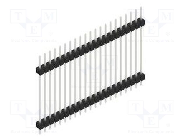 Connector: pin strips; pin header; male; PIN: 21; 2.54mm; THT; 1x21