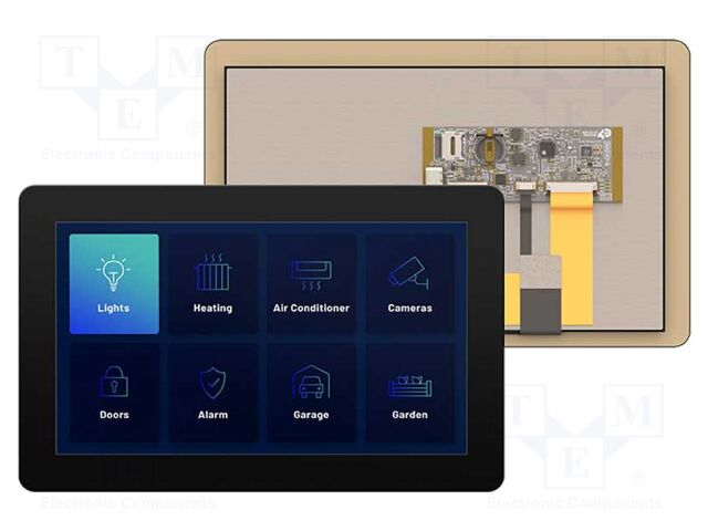 Display: TFT; 9"; 800x480; 8MBRAM,16MbFLASH; 475cd/m2; uC: ESP32