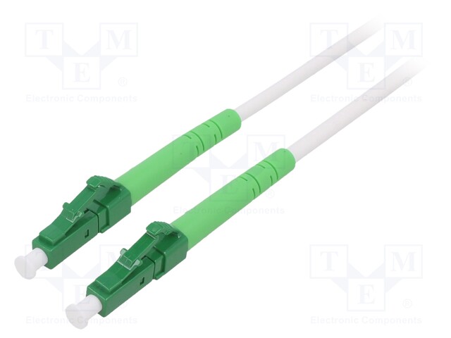 Fiber patch cord; OS2; LC/APC,both sides; 20m; LSZH; white