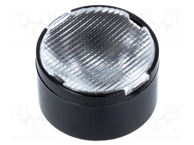 LED lens; round; Mat: PMMA plexiglass; transparent; 32÷41°