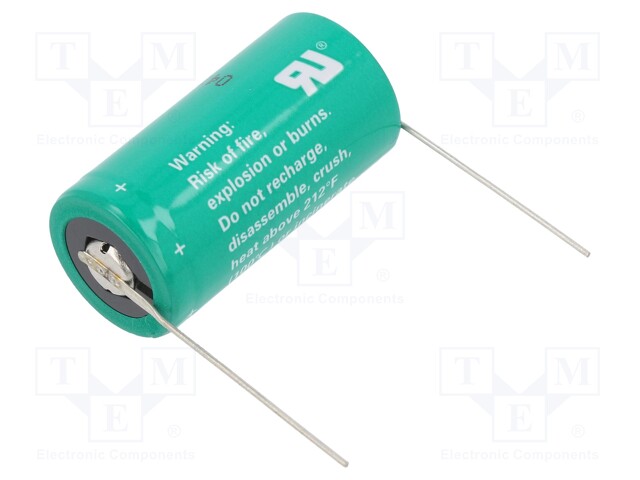 Battery: lithium; 3V; 2/3AA,2/3R6; axial; Ø14.6x33.3mm; 1600mAh