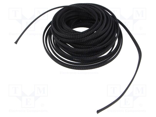 Polyester braid; ØBraid : 3÷7mm; polyester; black; L: 100m; reel