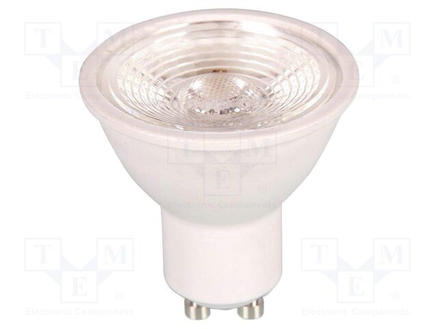 LED lamp; white cold; GU10; 220÷240VAC; 550lm; P: 7W; 38°; 6400K