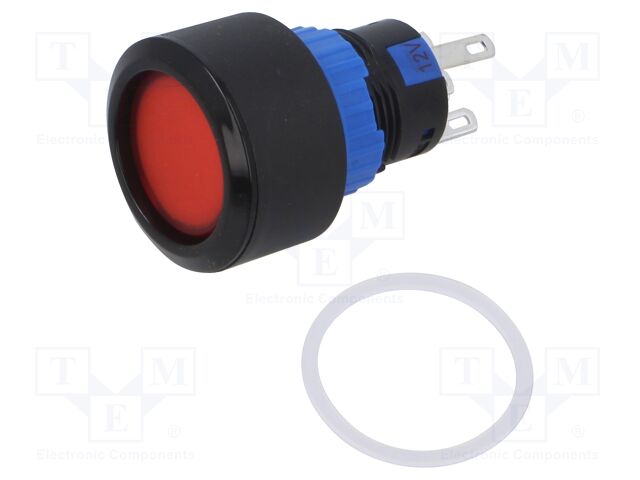 Switch: push-button; Pos: 2; SPDT; 0.5A/220VAC; 1A/24VDC; ON-ON