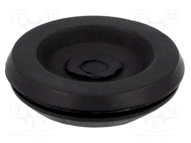 Grommet; with bulkhead; Ømount.hole: 20.2mm; Øhole: 13.5mm; black
