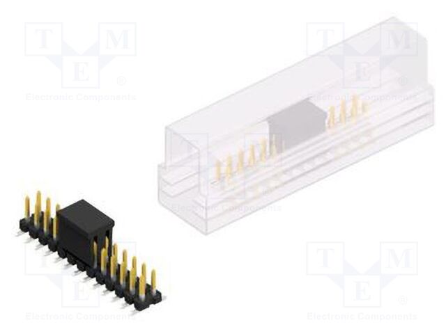 Connector: pin strips; pin header; male; PIN: 26; 2.54mm; SMT; 2x13
