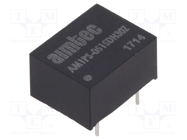 Converter: DC/DC; 1W; Uin: 4.5÷5.5V; Uout: 15VDC; Uout2: -15VDC; DIP8