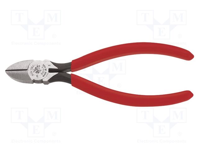 Pliers; side,cutting; handles with plastic grips; 156mm