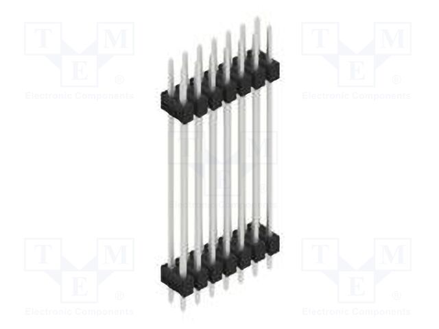 Connector: pin strips; pin header; male; PIN: 14; 2.54mm; THT; 2x7