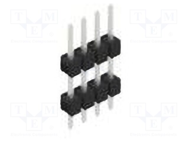 Connector: pin strips; pin header; male; PIN: 4; 2.54mm; THT; 1x4