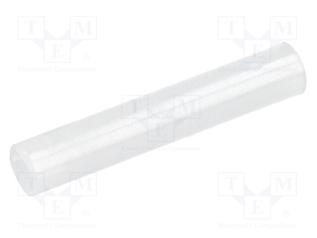 Spacer sleeve; LED; Øout: 4mm; ØLED: 3mm; L: 23mm; natural; UL94V-2